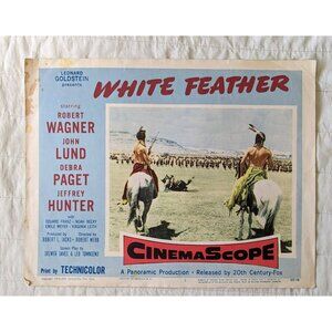 1955 White Feather Lobby card 11x14", original vintage small movie poster,